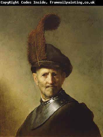 Rembrandt Peale An Old Man in Military Costume